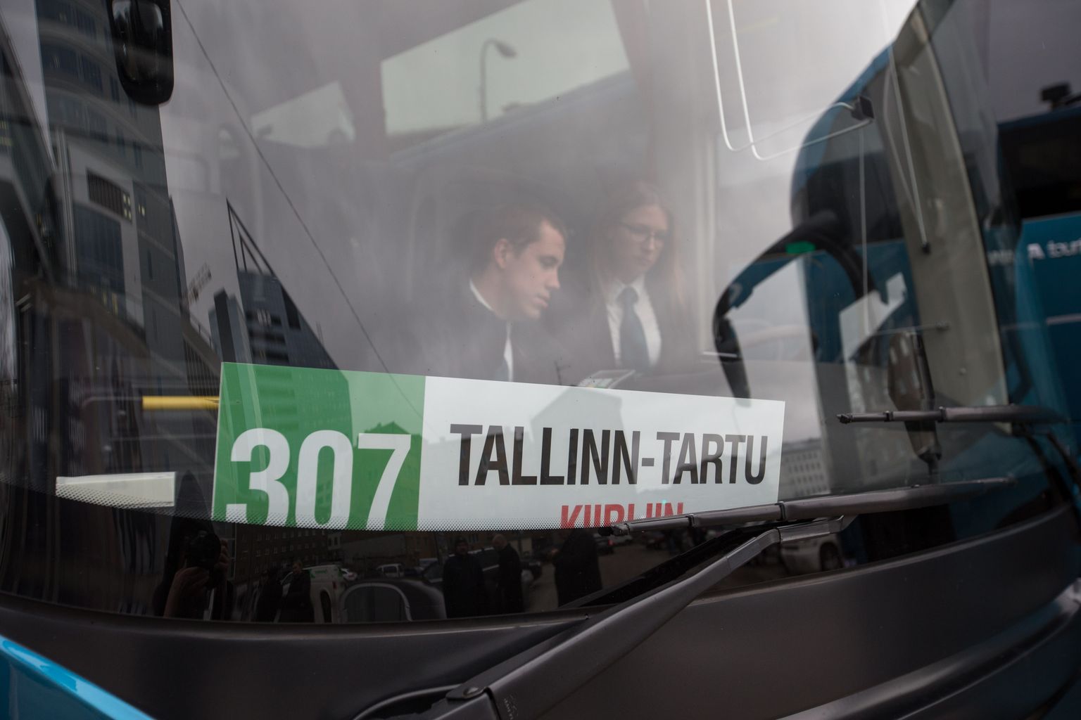 Автобус линии Таллинн-Тарту.