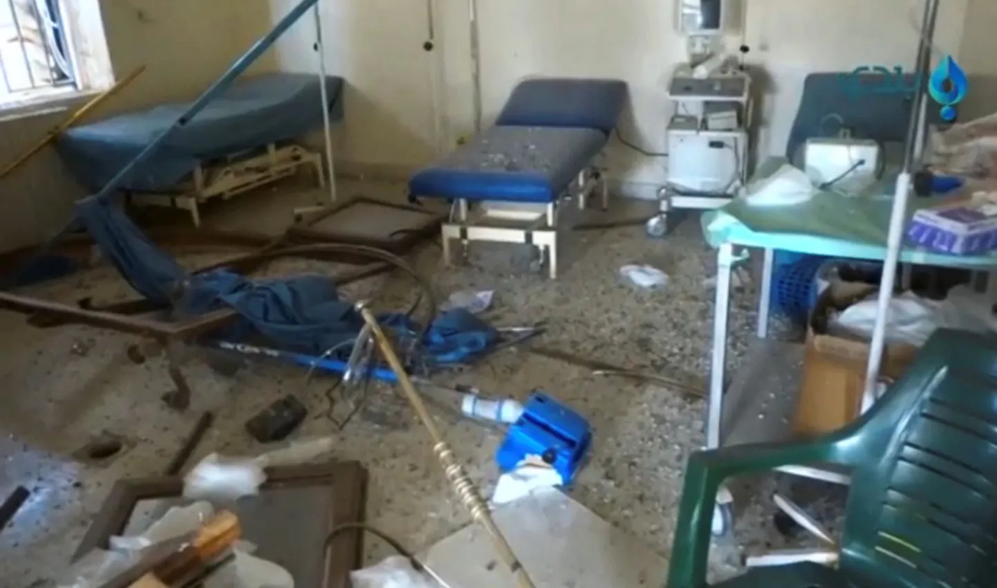 Kannatada saanud Süüria haigla.