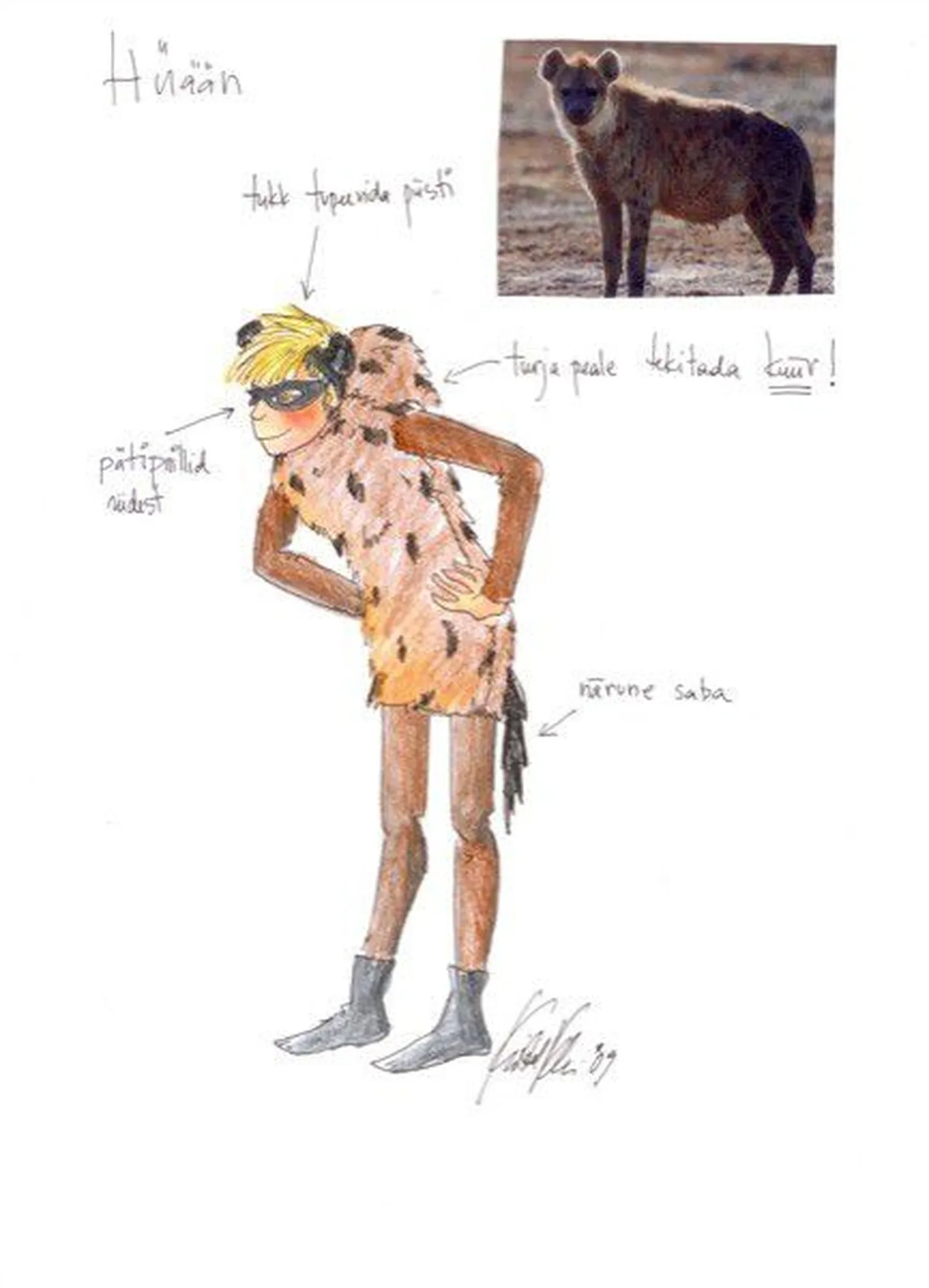 Džunglimuusikalis "Mowgli" näeb laval mitmeid erinevaid loomi. Teiste seas ka hüääni.