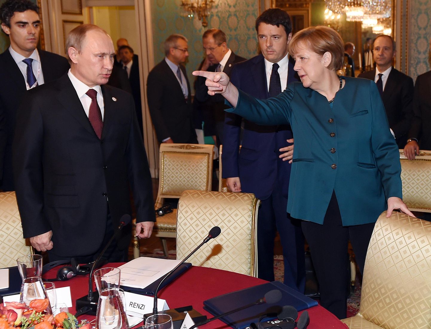 Krievijas prezidents Vladimirs Putins un Vācijas kanclere Angela Merkele