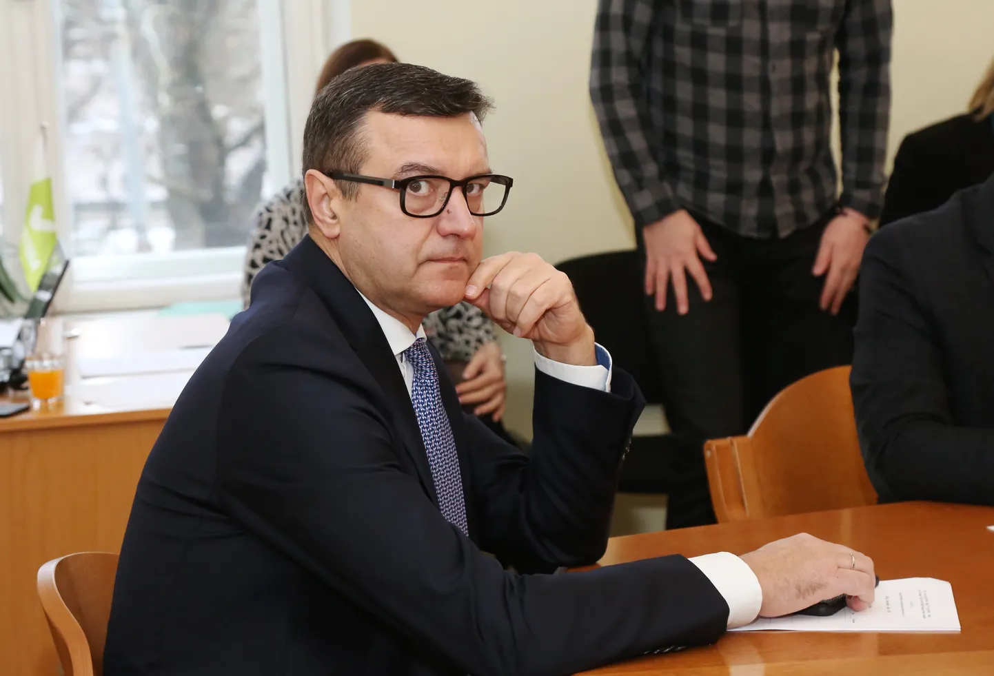 Partiju apvienības "Jaunā Vienotība" pārstāvis, labklājības ministrs Jānis Reirs.