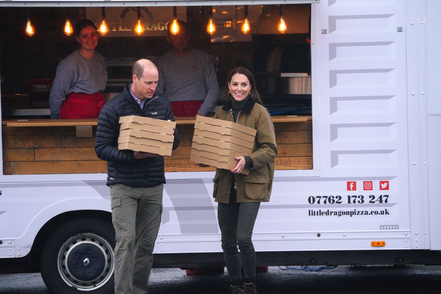 William ja Kate ostsid kõvasti pitsat.