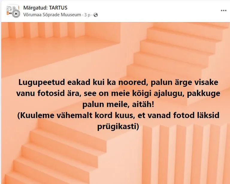 Üleskutse Facebookis.