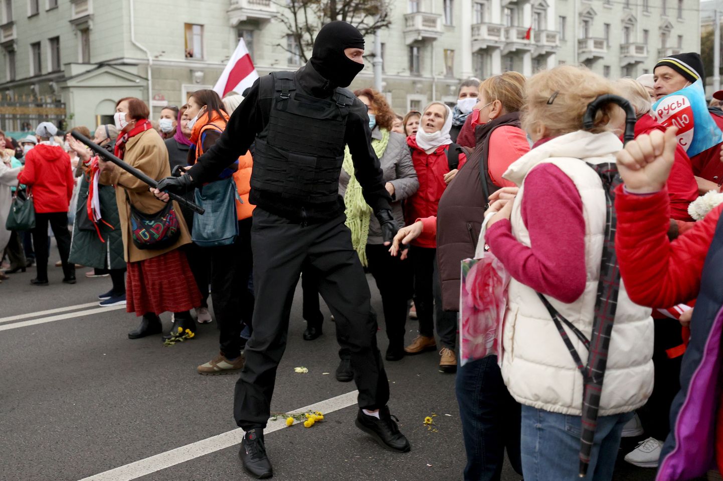 Foto esmaspäeval Minskis toimunud meeleavalduselt.