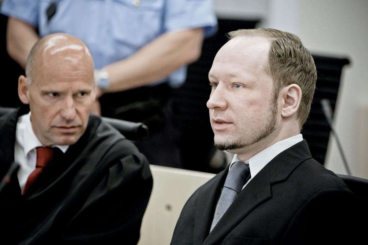 Anders Behring Breivik ja tema advokaat Geir Lippestad