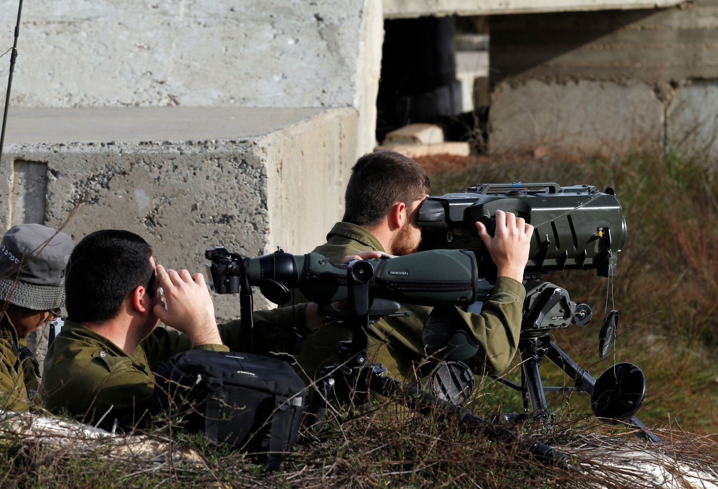 Iisraeli sõdurid Süüria lähedal.