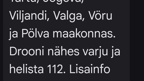 Viljandimaal kuulutati välja droonioht