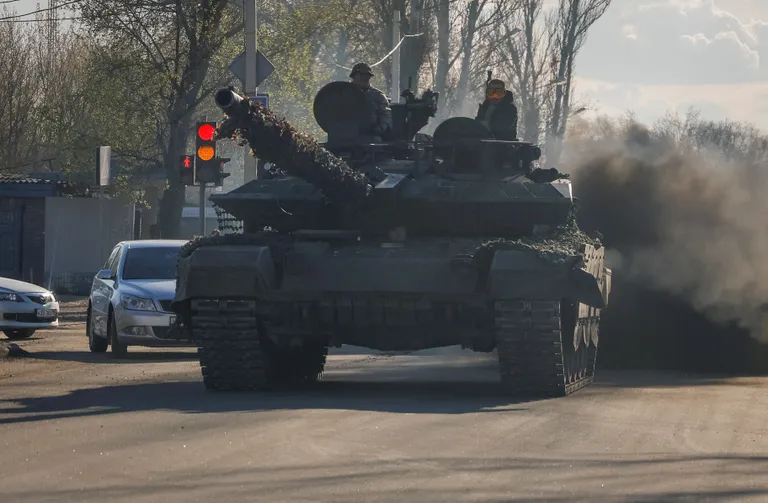 Russia mobilized everyone it could from Donetsk and Luhansk to fight against the rest of Ukraine. Had it conquered all of Ukraine, the same would have been done there to launch attacks on other countries. A tank in Donetsk on April 6, 2024. REUTERS