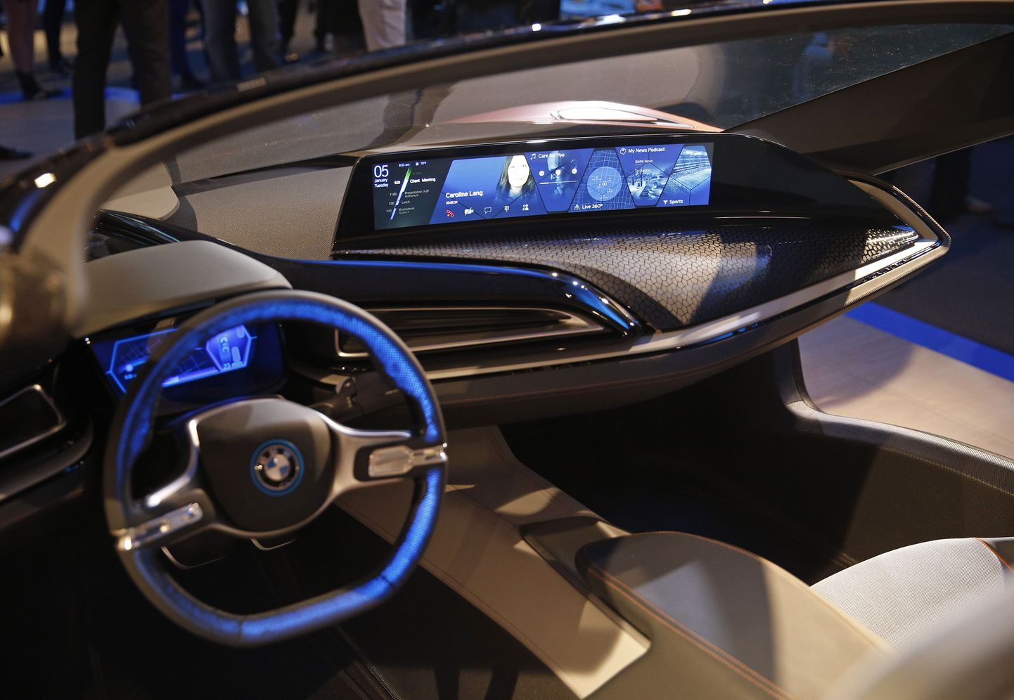 BMW i Vision Future Interaction kontseptauto Las Vegase tarbeelektroonikamessil.