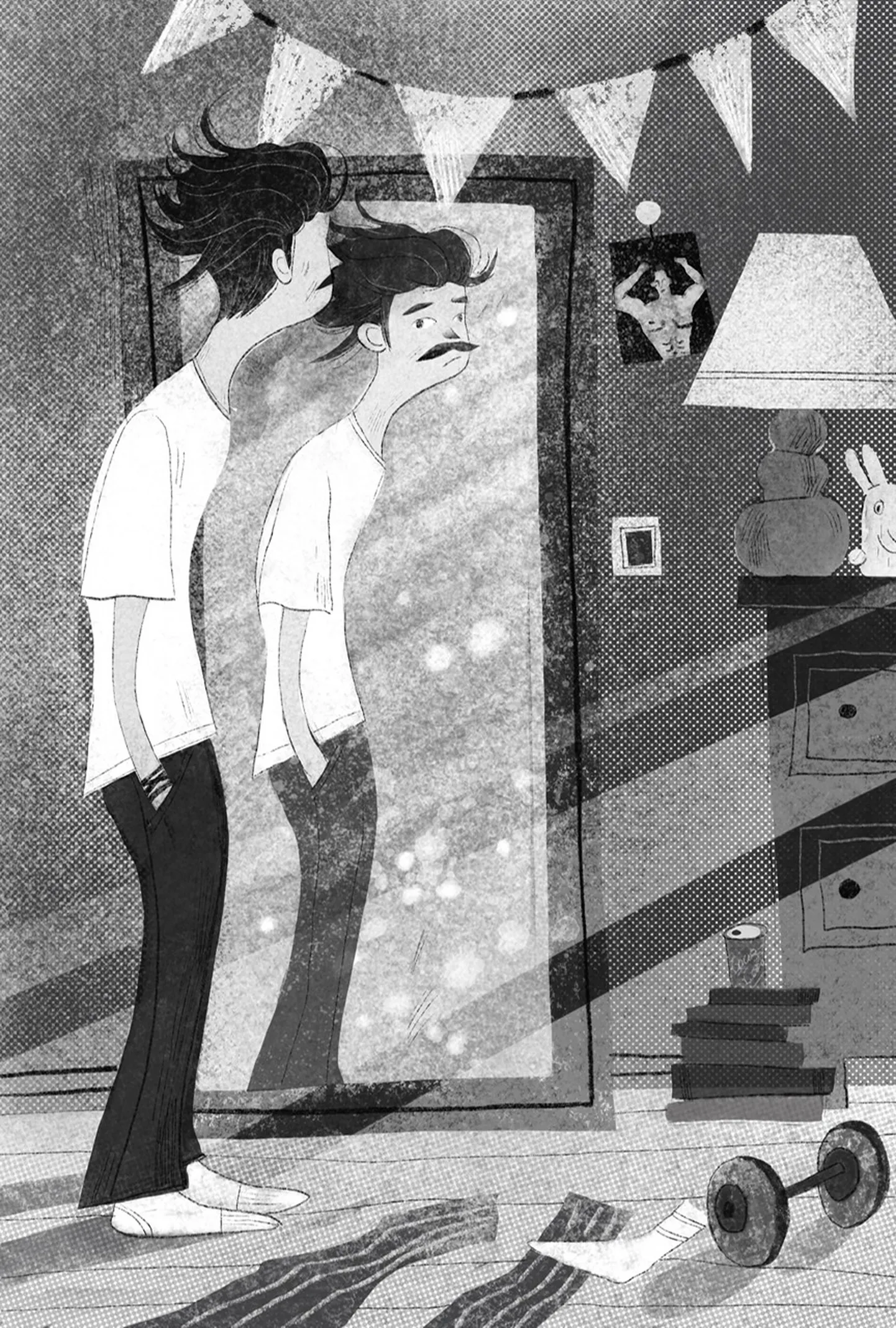 Sirly Oderi illustratsioon Tiina Laanemi raamatus «Liisu laseb jalga».