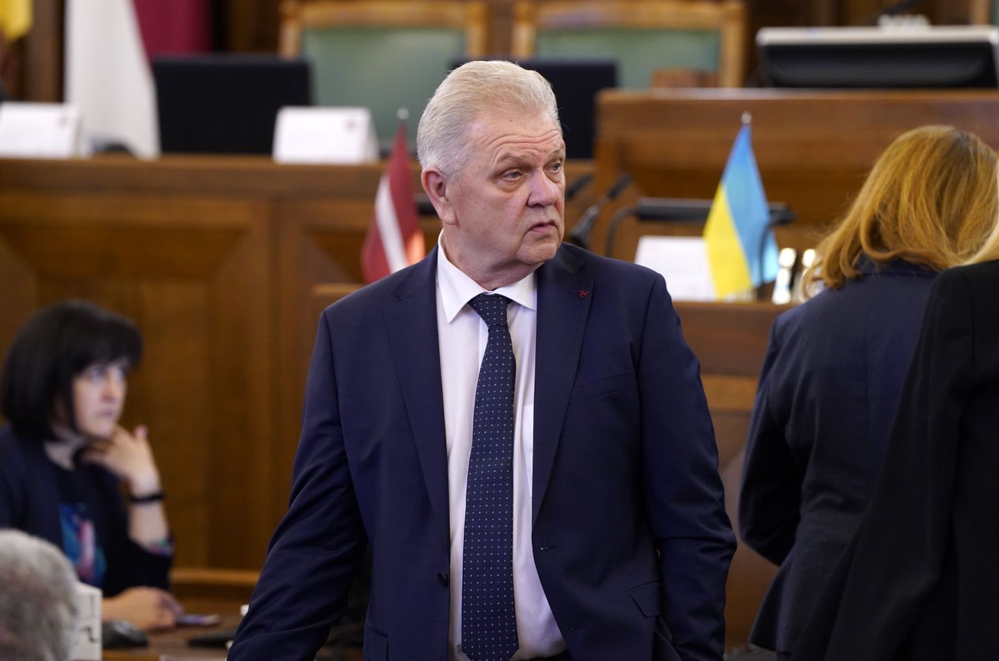 Saeimas deputāts Andris Bērziņš Saeimas ārkārtas sēdē, kurā notiek Valsts prezidenta vēlēšanas
