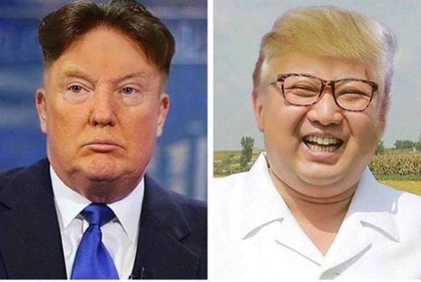 Pilapilt Kim Jong-unist ja Donald Trumpist
