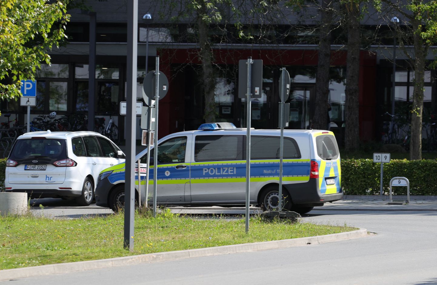 Politseiauto Darmstadti tehnikaülikooli juures.