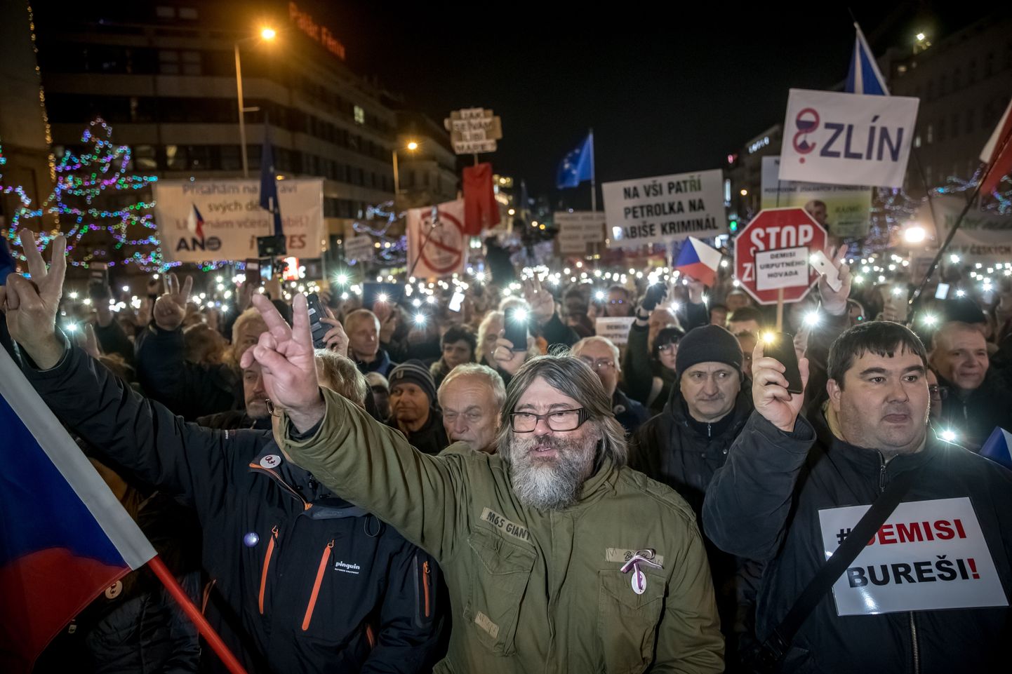 Tšehhid protestimas peaminister Andrej Babiši vastu.