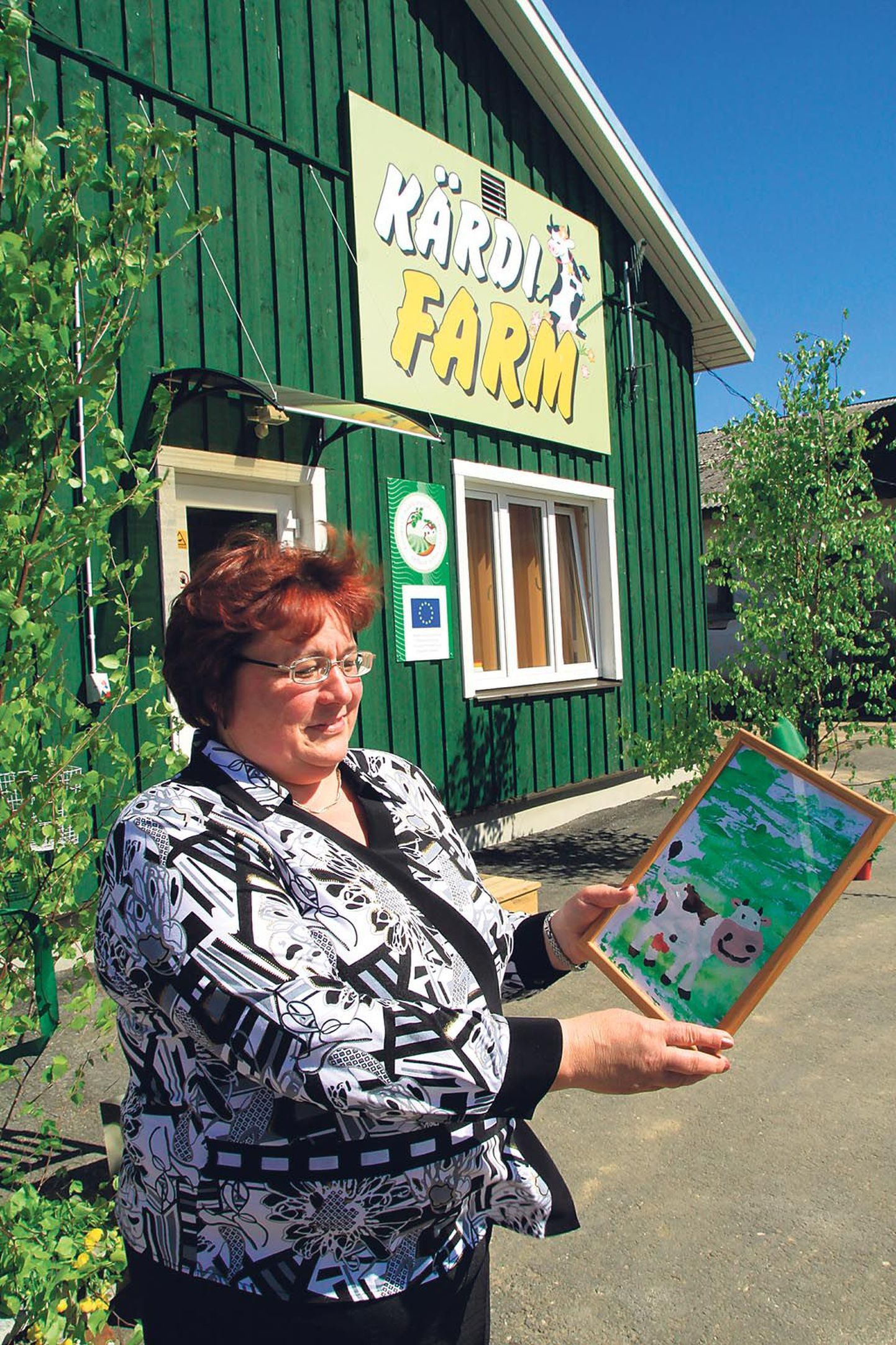 Osaühingut Kaisma juhatava Ingrid Sillaste südame tegi soojaks farmi avamisel Kergu lasteaialt-algkoolilt kingiks saadud lastejoonistus.