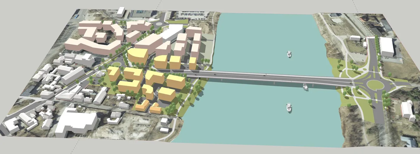 Pärnu kolmanda silla 3D-mudel.