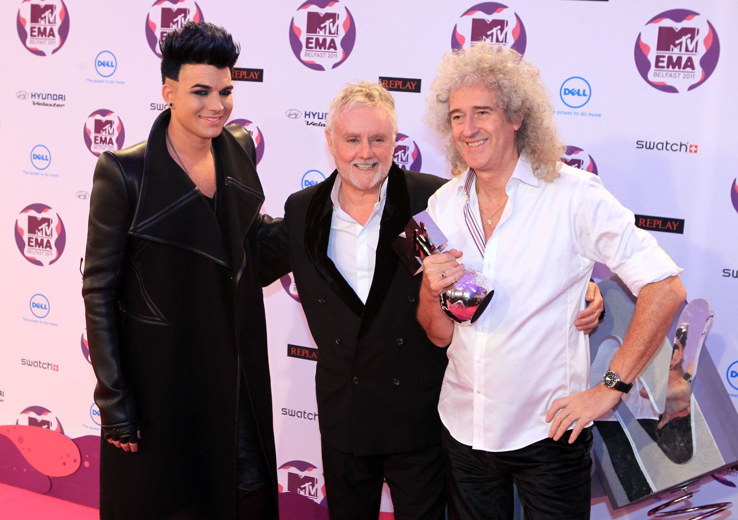 Adam Lambert, Brian May ja Roger Taylor ansamblist Queen