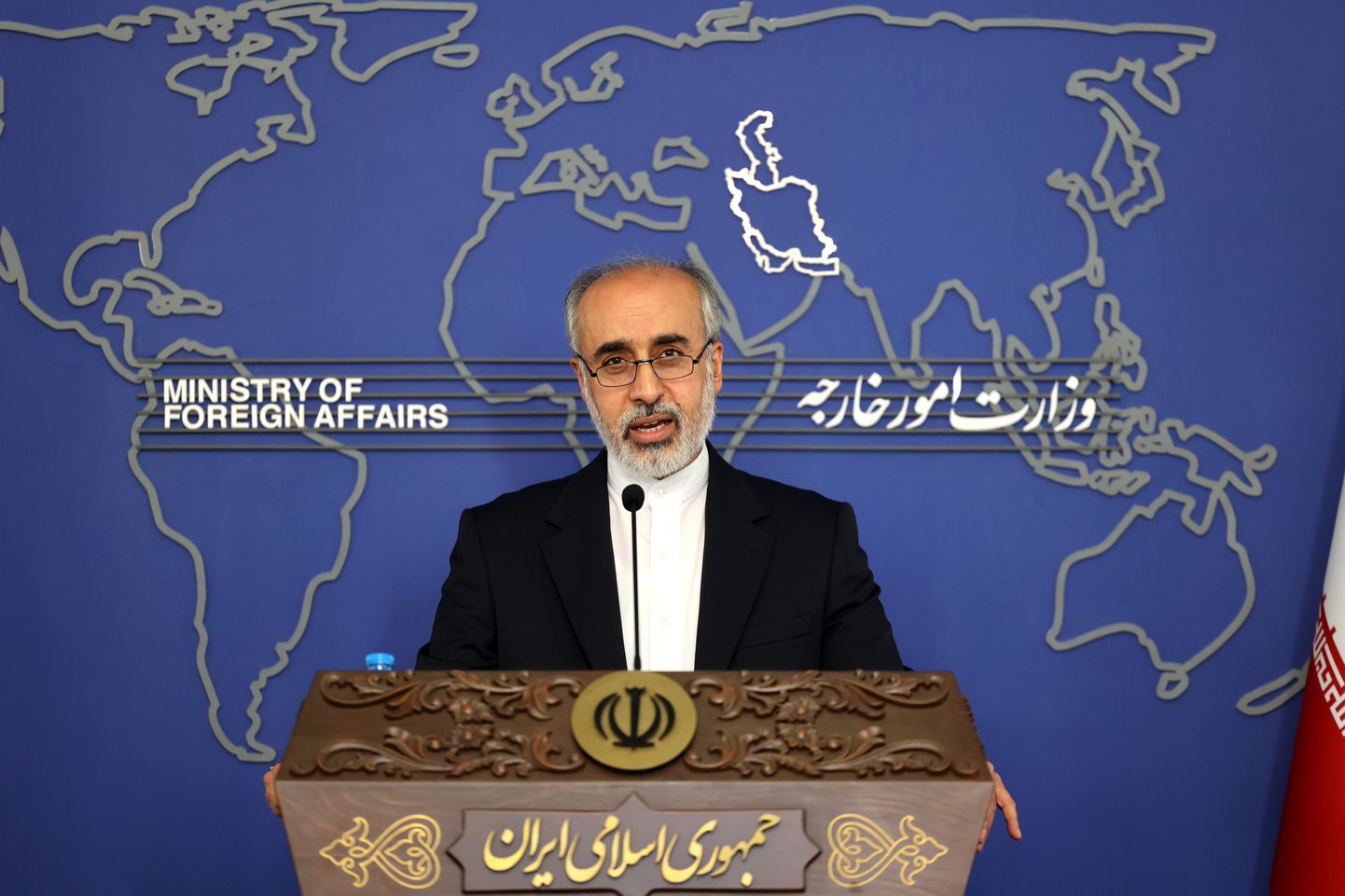 Irānas Ārlietu ministrijas preses sekretārs Nasers Kanani.