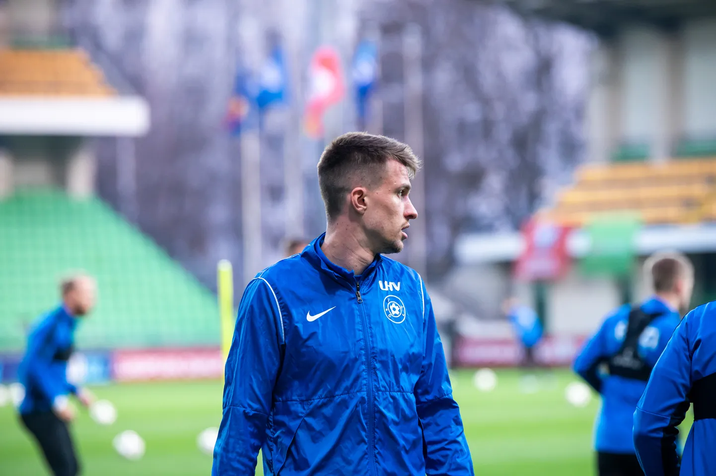 Eesti koondise poolkaitsja Mattias Käit.