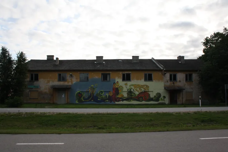 Nädala jooksul valmis grafitilaagri raames Vaimastvere rahvamaja seinale suur maal.