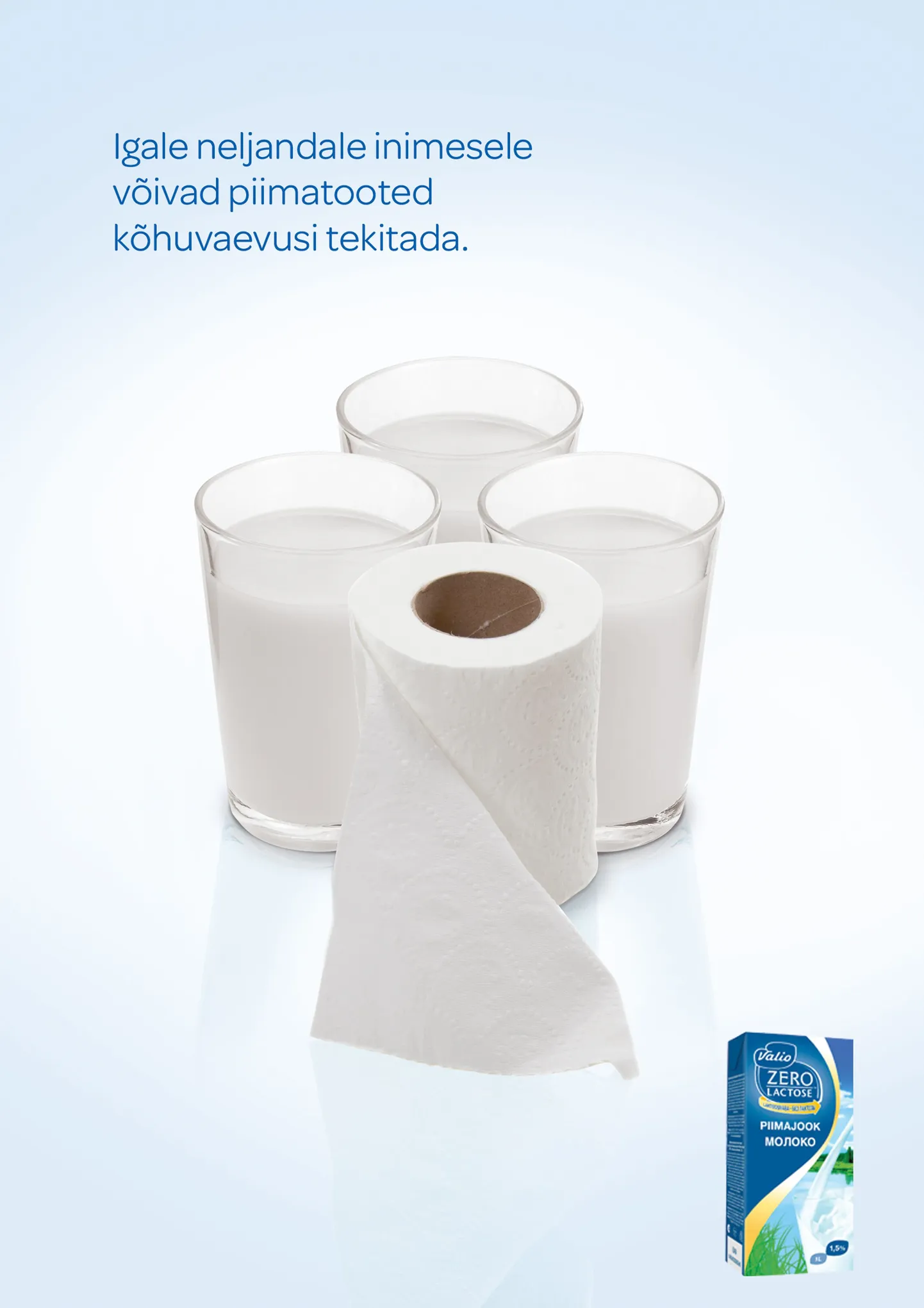 Trükireklaam/Toiduained kuldmuna Age McCann Valio Zero Lactose