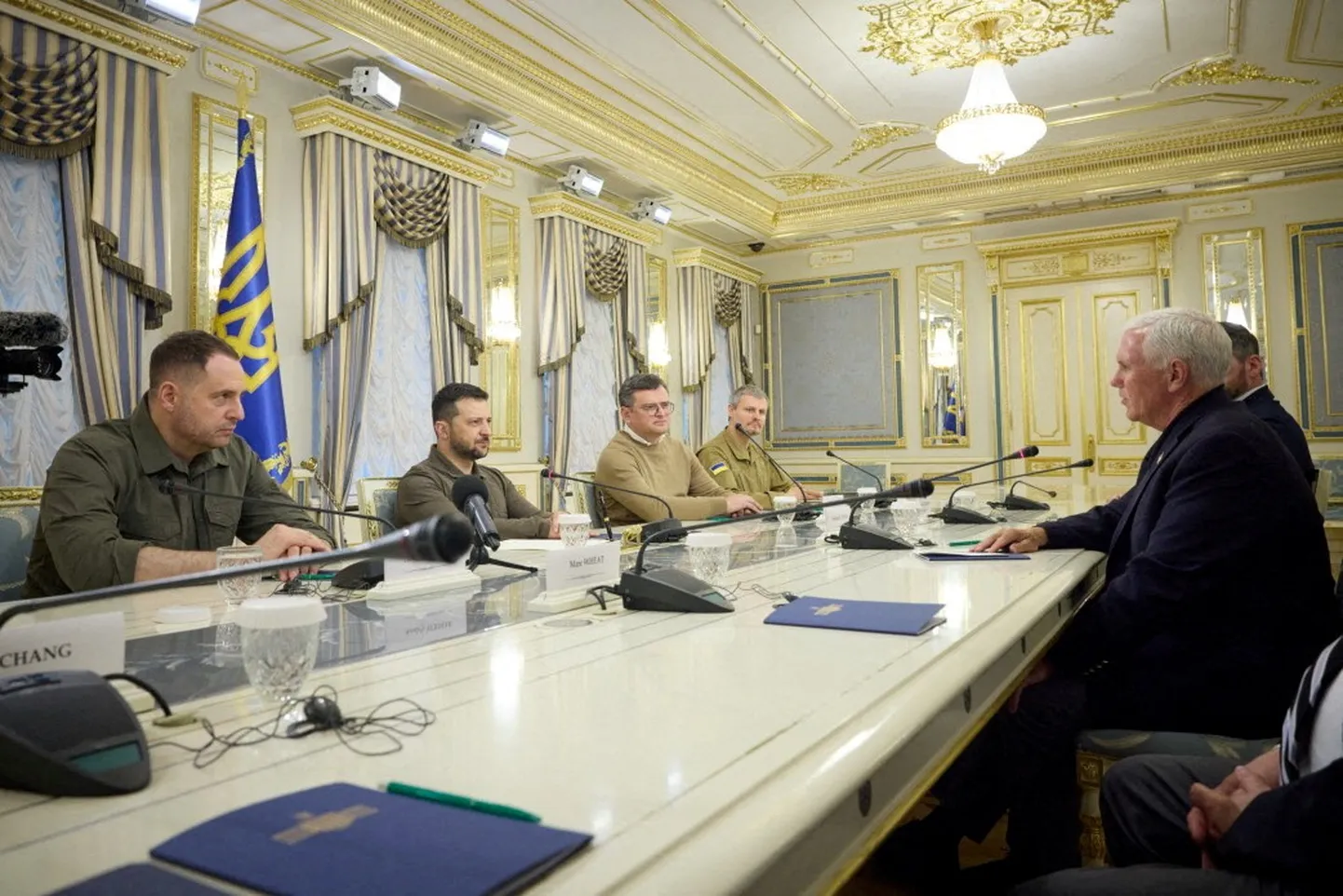 USA endine asepresident Mike Pence 29. juunil Kiievis kohtumisel Ukraina riigipea Volodõmõr Zelenskõiga. Foto on illustratiivne.