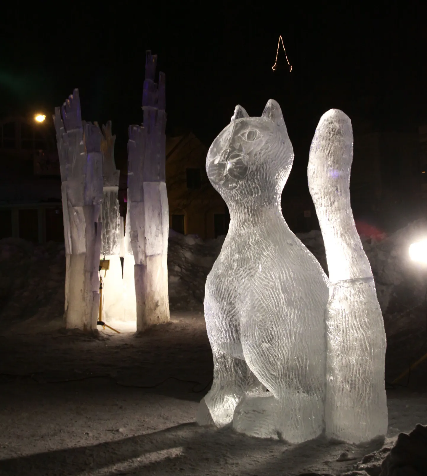 Jääfestivali ajal valminud jääskulptuurid.