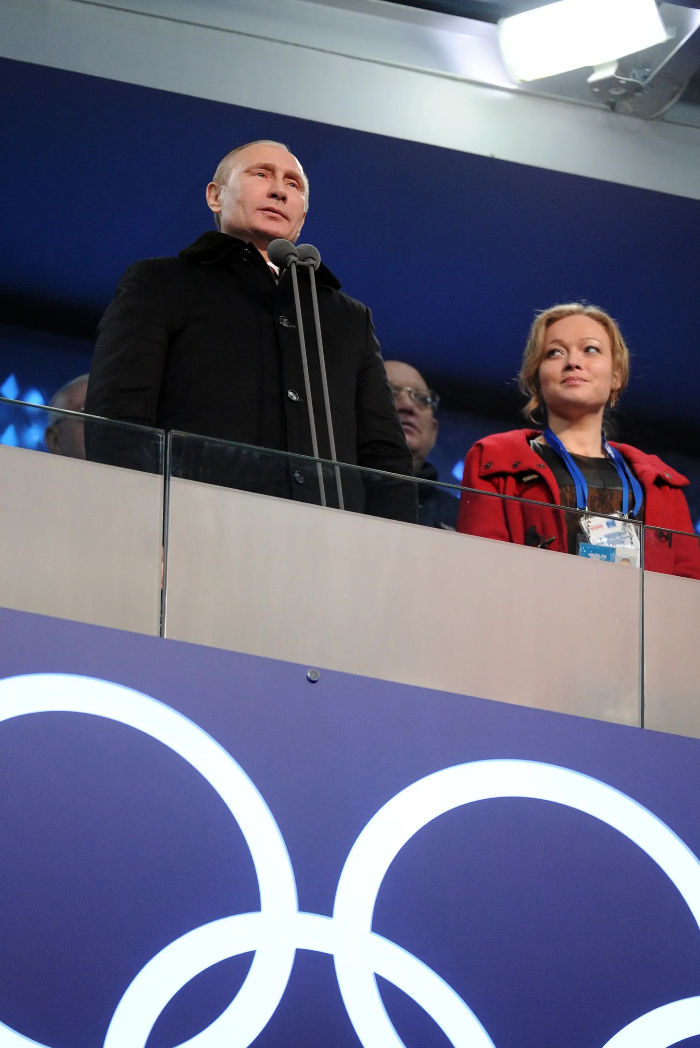 Владимир Путин и Ирина Скворцова на открытии Олимпиады.