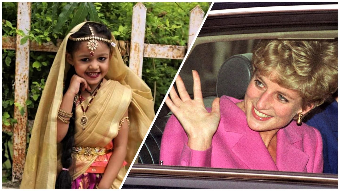 Postimees Naine kollaaž. Vasakul on illustratiivsel eesmärgil kujutatud India tüdruk, kelle nimi ei ole Avanti Reddy. Loo sees on pilt Avanti Reddyst lapsena ja täiskasvanuna. Paremal printsess Diana.