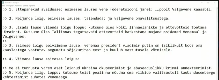 Isamaa fraktsiooni muudatusettepanekud.
