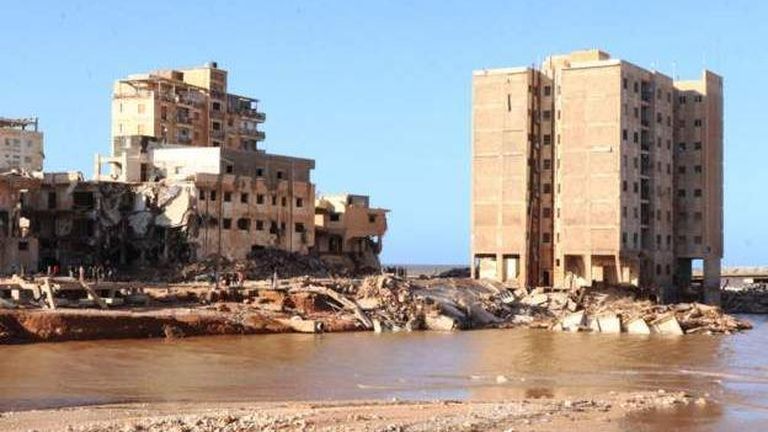 Последствия наводнения в Ливии.