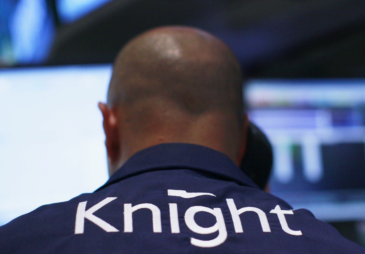 Maaklerfirma Knight Capital kaupleja New Yorgi börsil.