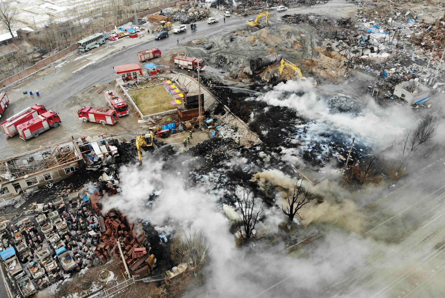 Plahvatus ja põleng Hiina kirdeosas asuvas tehases.