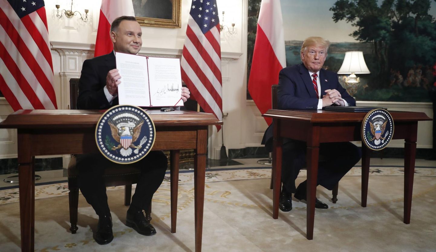 Poola president Andrzej Duda ja Ameerika Ühendriikide president Donald Trump allkirjastasid Poolale olulise leppe, mis kinnitab USA sõjalise kohaloleku suurendamist Poolas. 