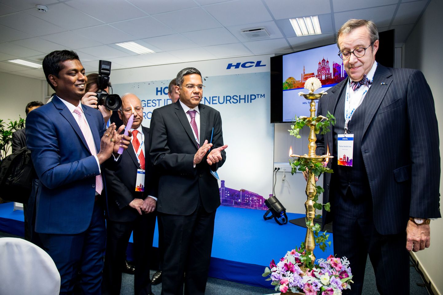 HCL Eesti kontori avamine Ülemistel möödunud aasta detsembris osales ka Eesti president Toomas Hendrik Ilves.