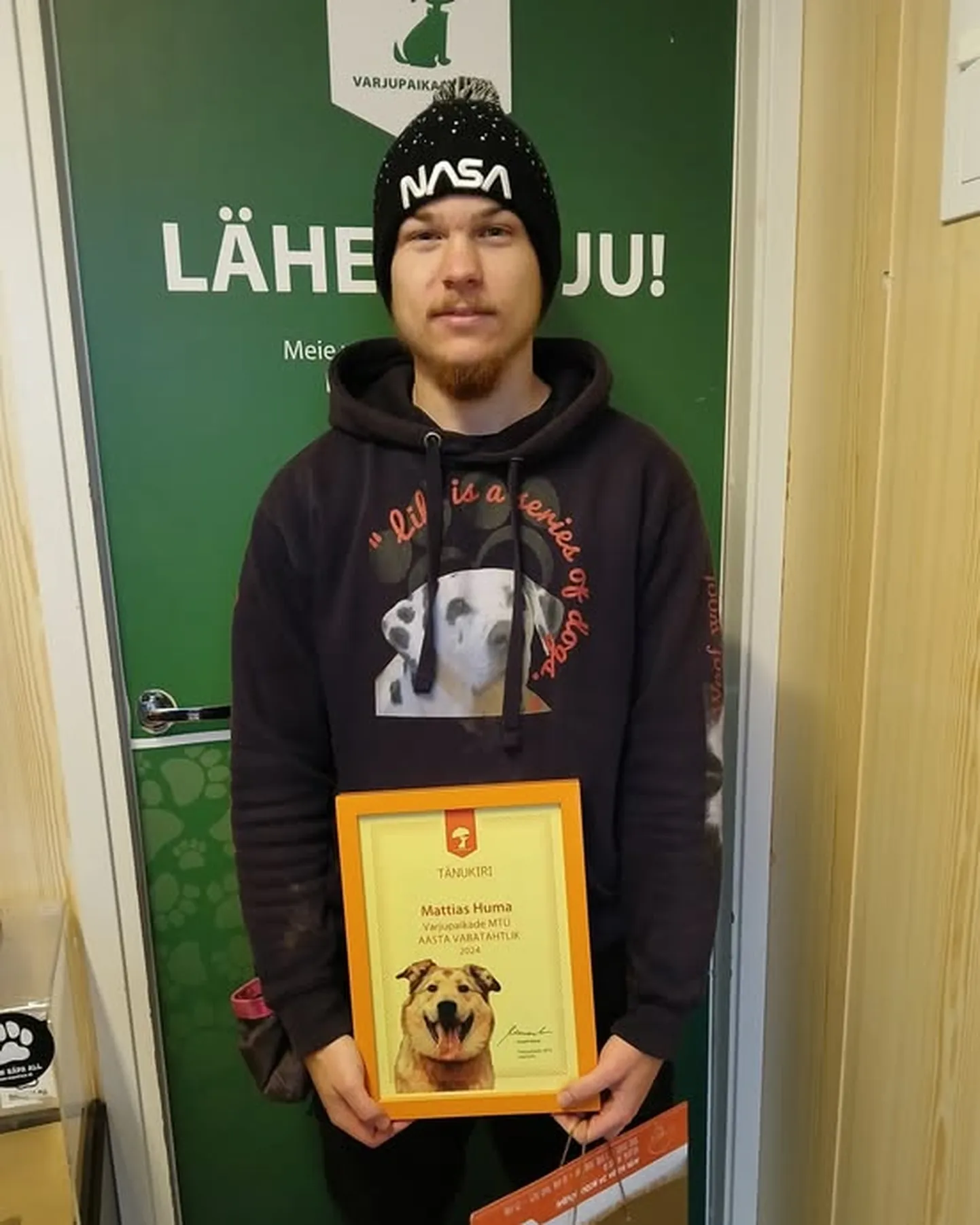 Varjupaikade MTÜ aasta vabatahtlik on Mattias Huma.