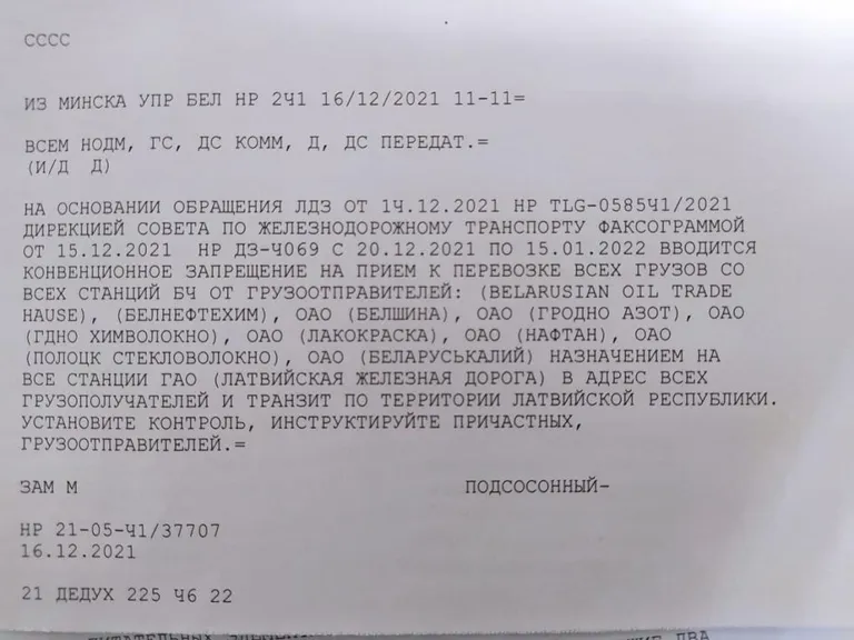 Скриншот телеграммы