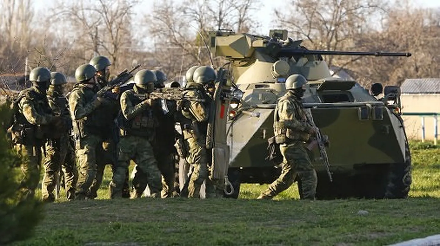 Krievijas karaspēks ieņem Ukrainas armijas bāzi Belbekā. Ilustratīvs attēls.