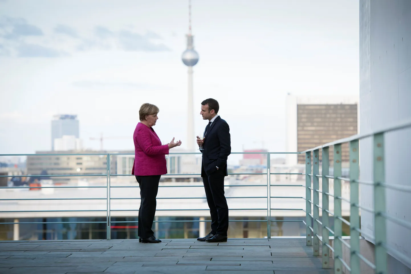 Prantsusmaa president Emmanuel Macron ja Saksamaa kantsler Angela Merkel