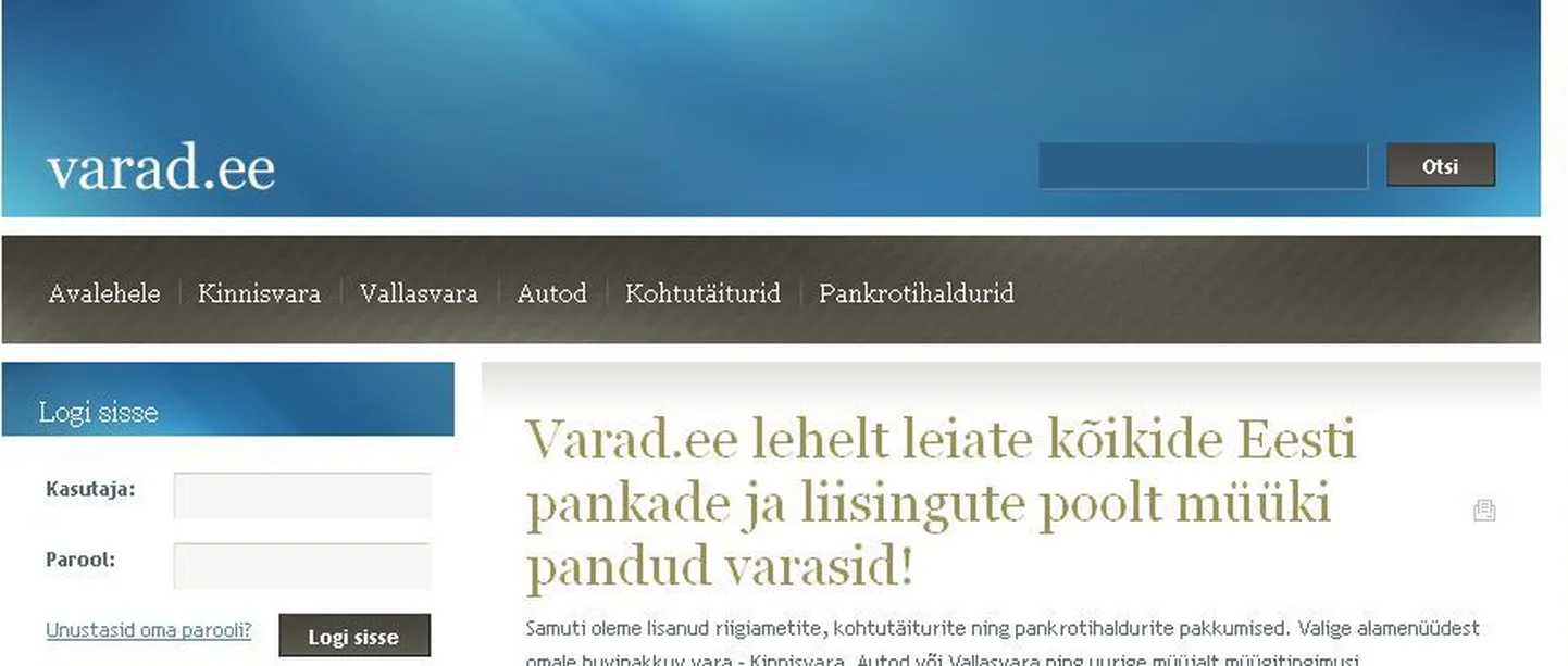 Võlgnike ja liisingute ülejäägid müügis.