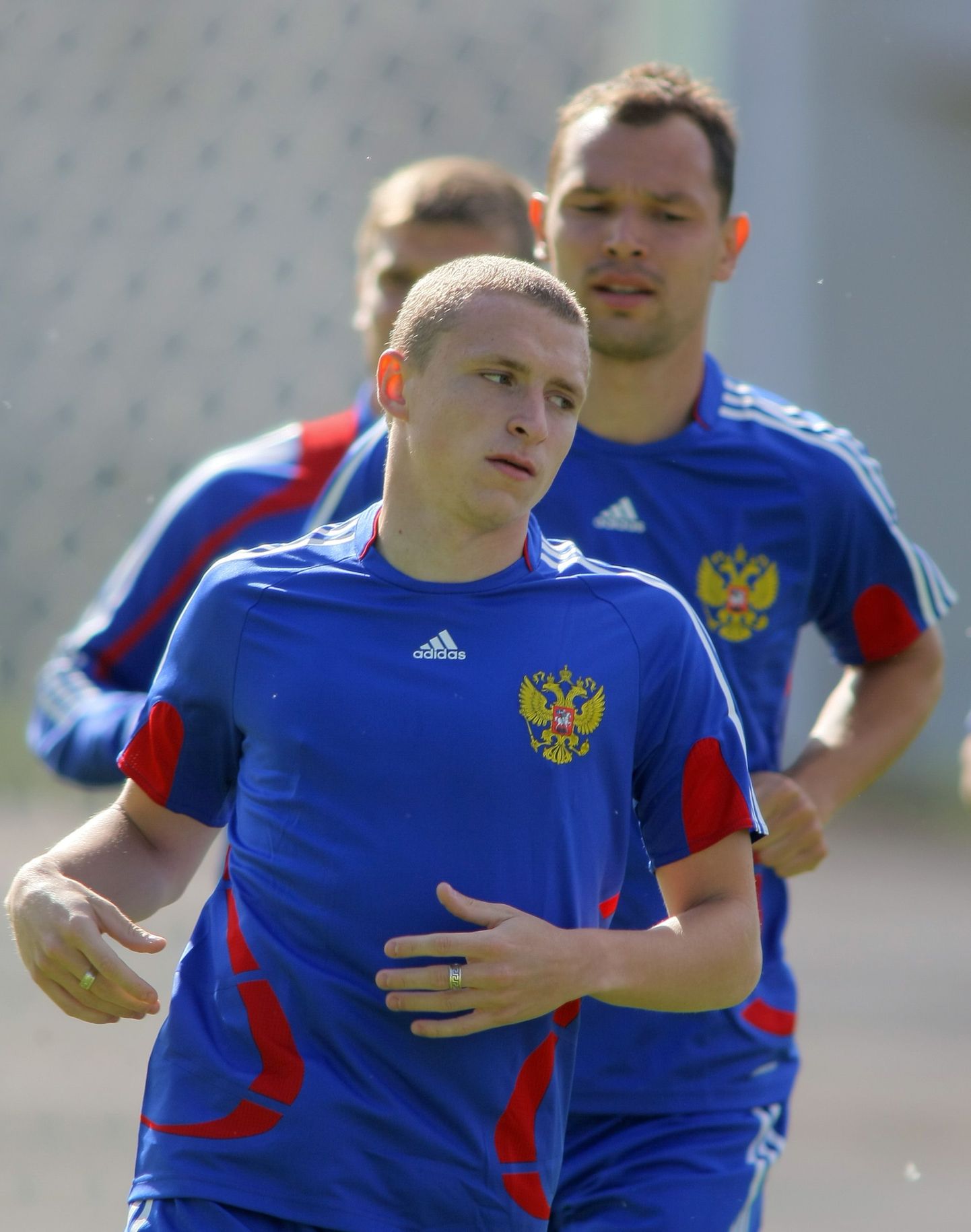 Мамаев во время тренировки сборной России.