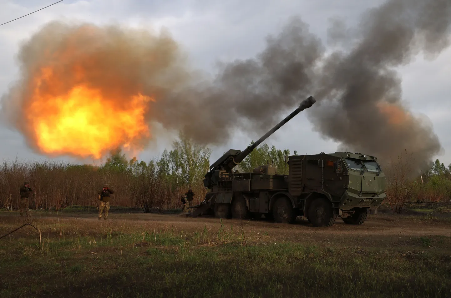 Ukraina sõdurid rindel Harkivis 21. aprillil 2024. a.