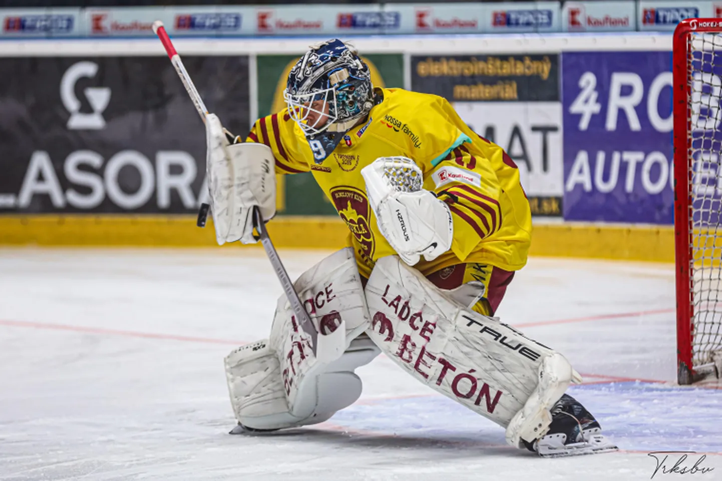 Latvijas hokeja vārtsargs Gustavs Dāvis Grigals