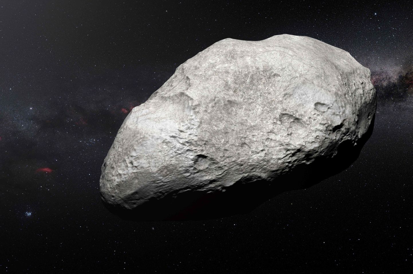 Asteroid. Pilt on illustreeriv