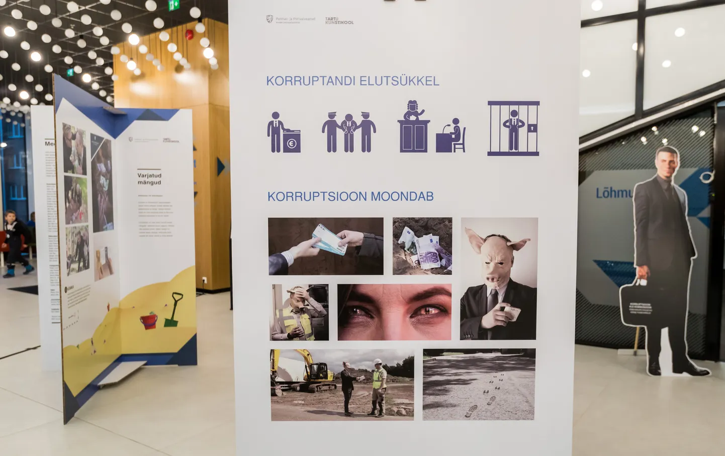 Keskkriminaalpolitsei korruptsioonikuritegude büroo ja Tartu Kunstikooli näituse „Korruptsiooni mitu nägu“ avamine ministeeriumite ühishoones.