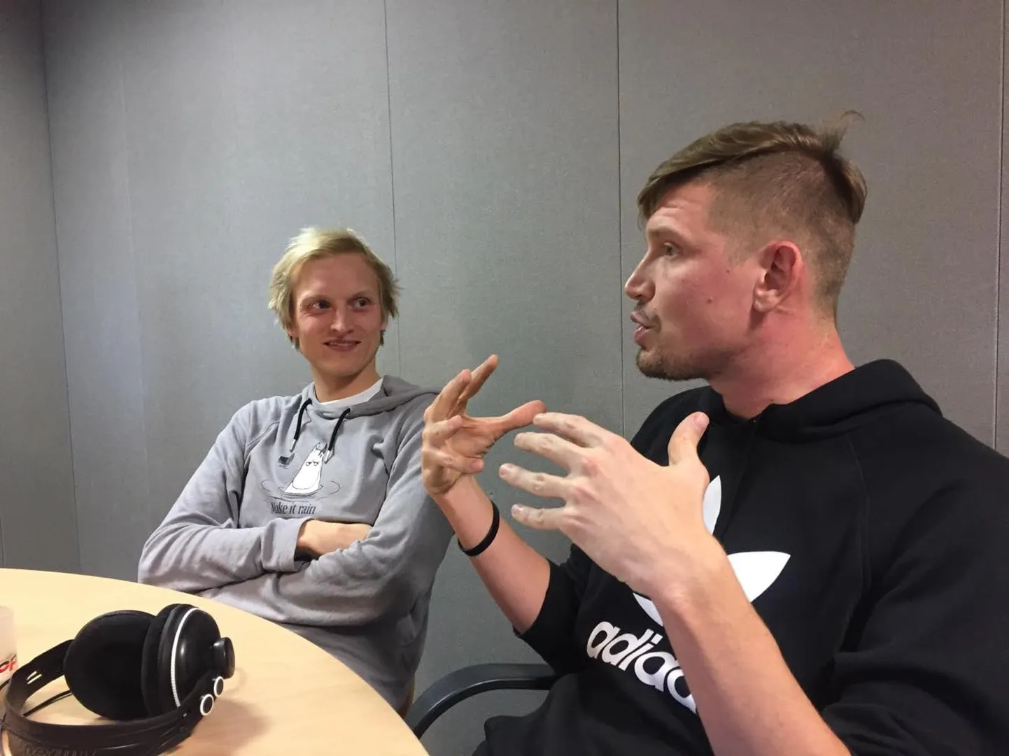 Paul Piik ja Henrik Kalmet "Filmikägu" salvestusel