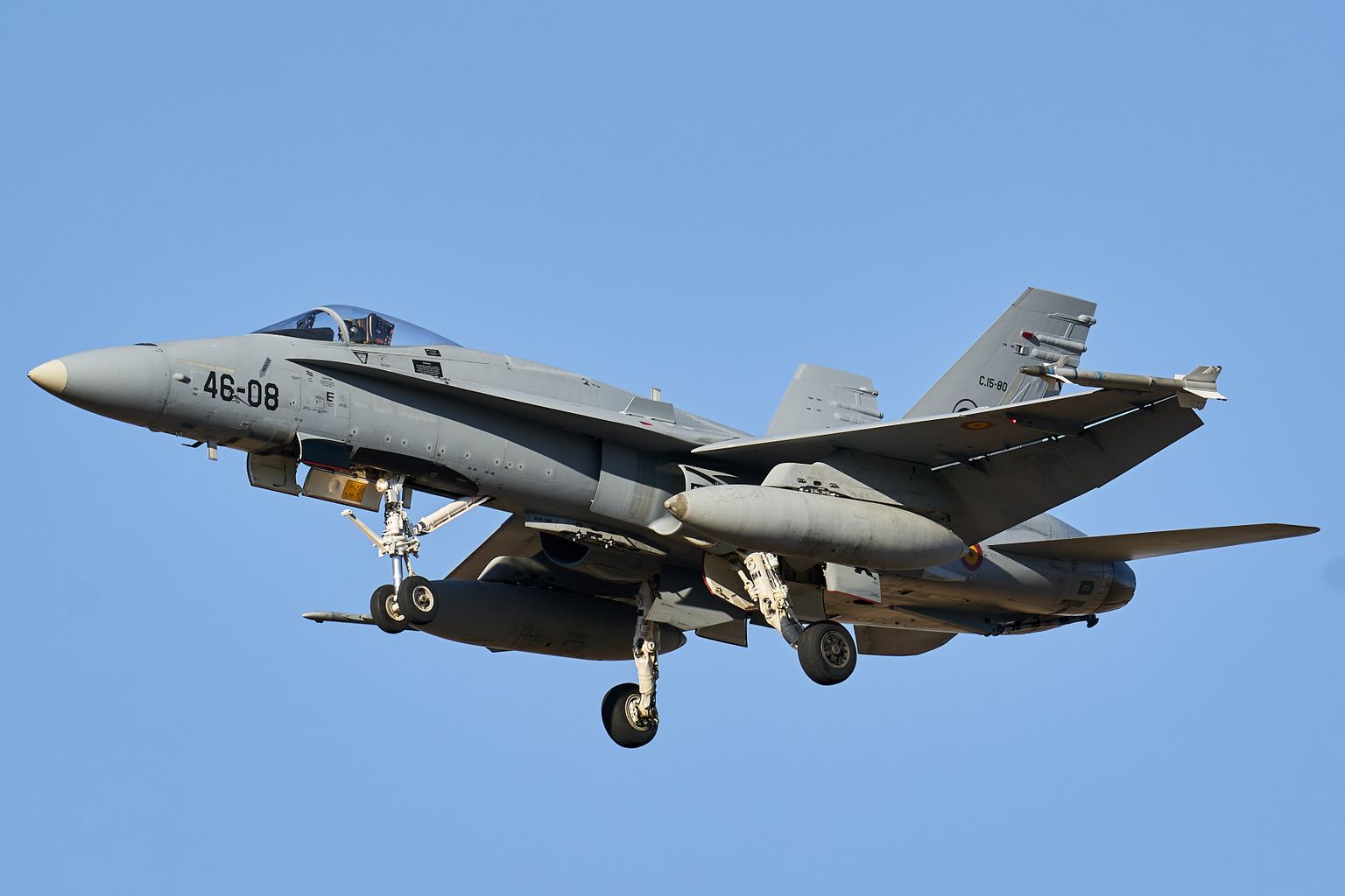 Hispaania F-18 Hornet hävitaja.