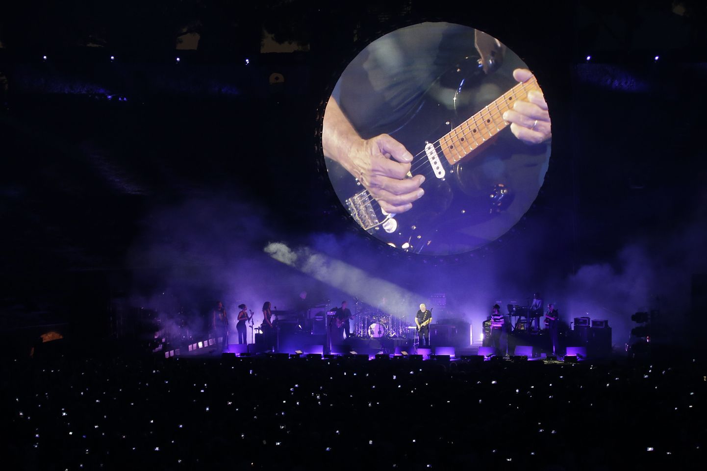 David Gilmour esinemas iidses Pompeis 2016. aasta juulis.