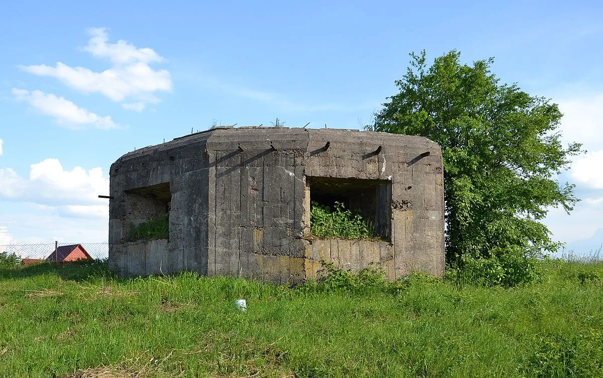 Molotov Line bunker in Lipsk, Poland.
