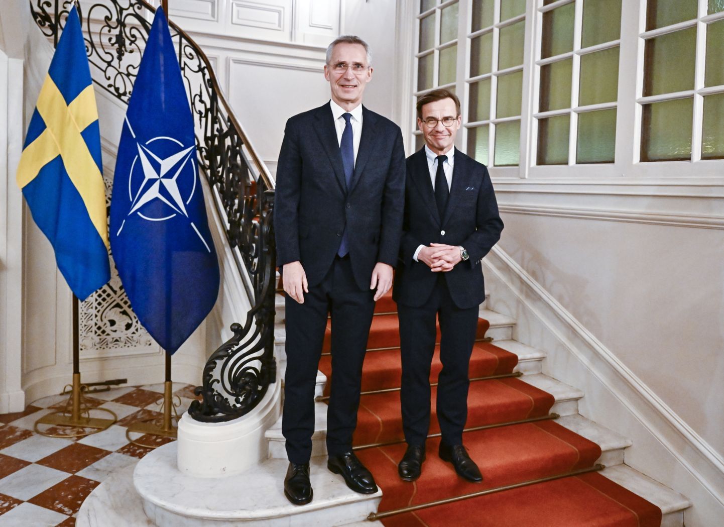 NATO peasekretä Jens Stoltenberg ja Rootsi peaminister Ulf Kristersson.